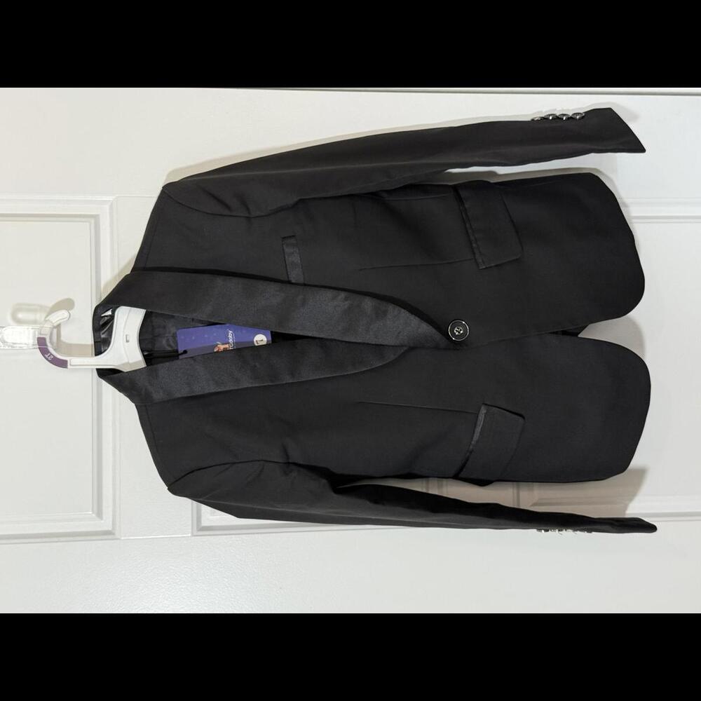 SWOTGdoby Boys Suits 3 Piece Set of Jacket Vest Pants for Kids Size 7 Black
